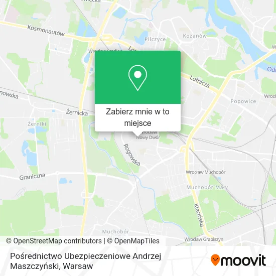 Mapa Pośrednictwo Ubezpieczeniowe Andrzej Maszczyński