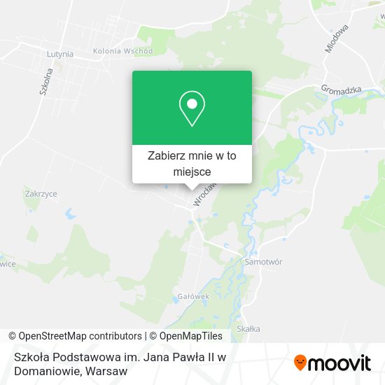 Mapa Szkoła Podstawowa im. Jana Pawła II w Domaniowie