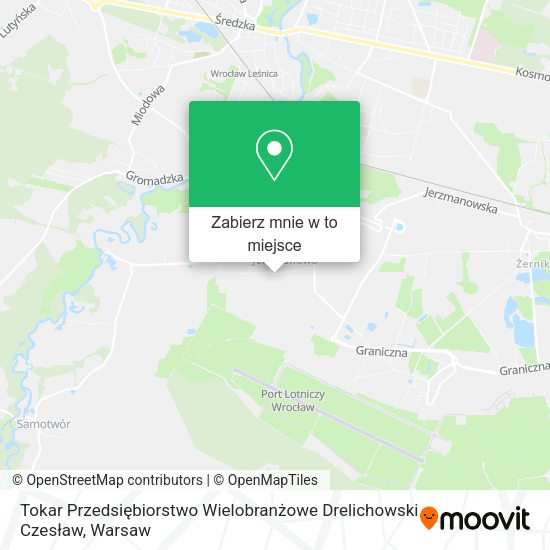 Mapa Tokar Przedsiębiorstwo Wielobranżowe Drelichowski Czesław