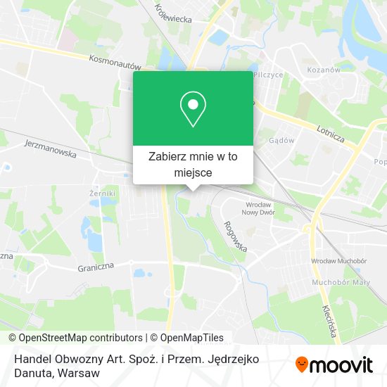 Mapa Handel Obwozny Art. Spoż. i Przem. Jędrzejko Danuta