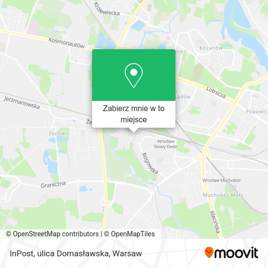 Mapa InPost, ulica Domasławska