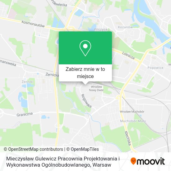 Mapa Mieczysław Gulewicz Pracownia Projektowania i Wykonawstwa Ogólnobudowlanego