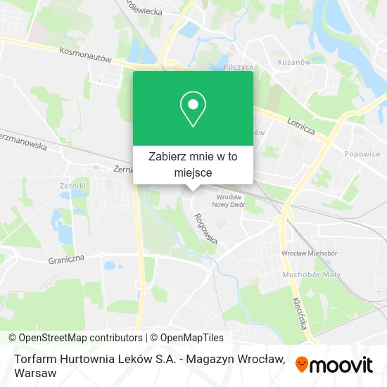 Mapa Torfarm Hurtownia Leków S.A. - Magazyn Wrocław