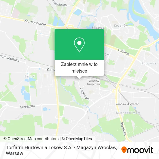 Mapa Torfarm Hurtownia Leków S.A. - Magazyn Wrocław