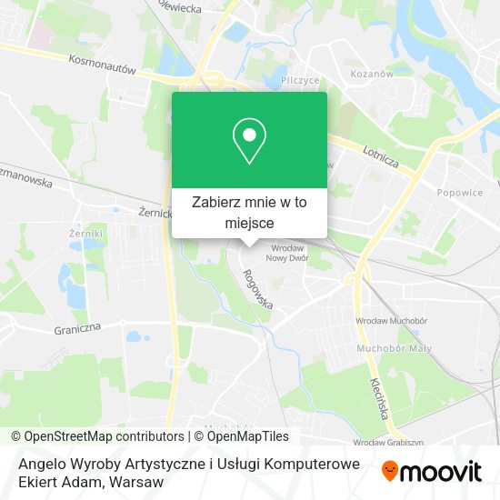 Mapa Angelo Wyroby Artystyczne i Usługi Komputerowe Ekiert Adam