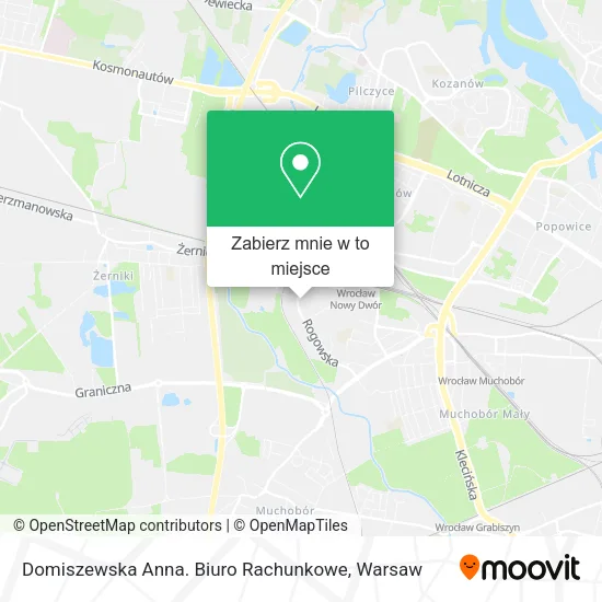 Mapa Domiszewska Anna. Biuro Rachunkowe