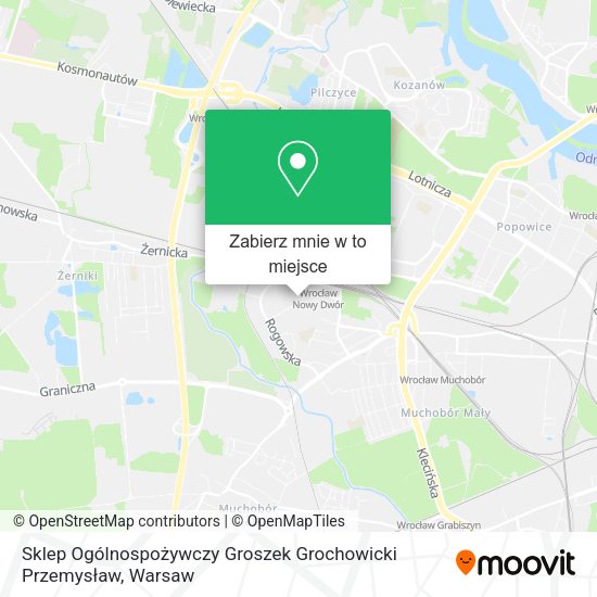 Mapa Sklep Ogólnospożywczy Groszek Grochowicki Przemysław