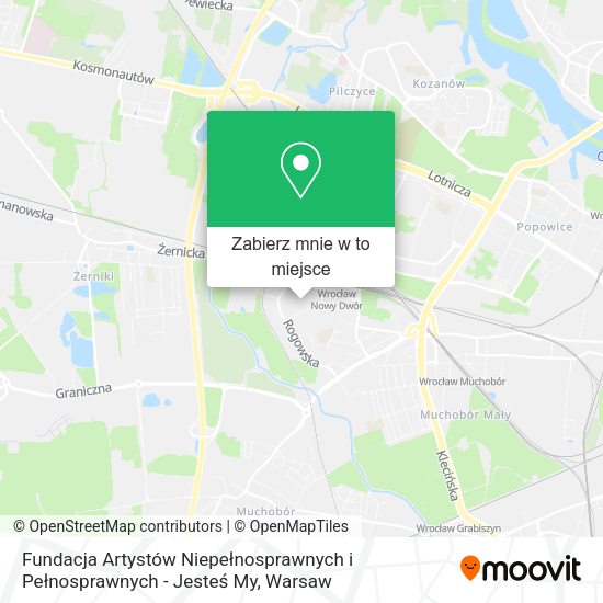 Mapa Fundacja Artystów Niepełnosprawnych i Pełnosprawnych - Jesteś My