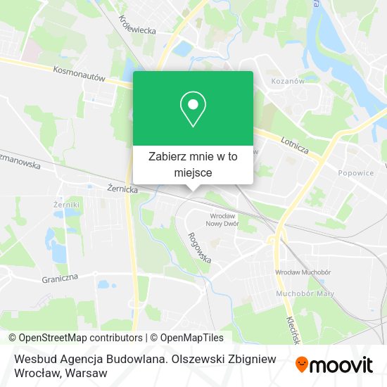 Mapa Wesbud Agencja Budowlana. Olszewski Zbigniew Wrocław