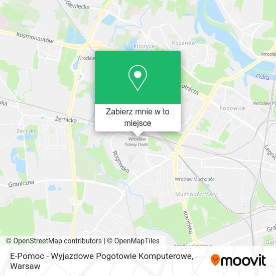 Mapa E-Pomoc - Wyjazdowe Pogotowie Komputerowe