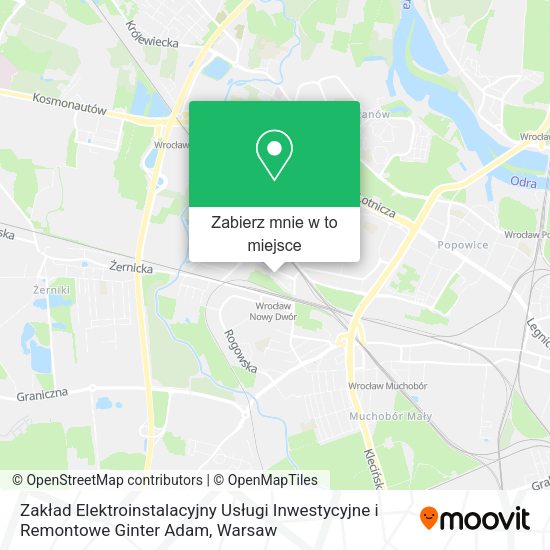 Mapa Zakład Elektroinstalacyjny Usługi Inwestycyjne i Remontowe Ginter Adam