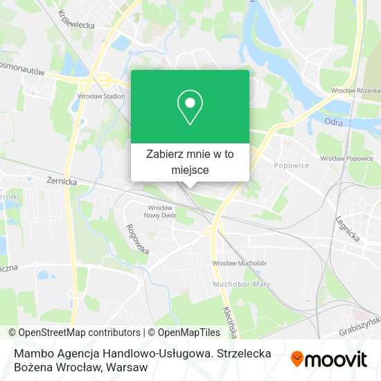 Mapa Mambo Agencja Handlowo-Usługowa. Strzelecka Bożena Wrocław