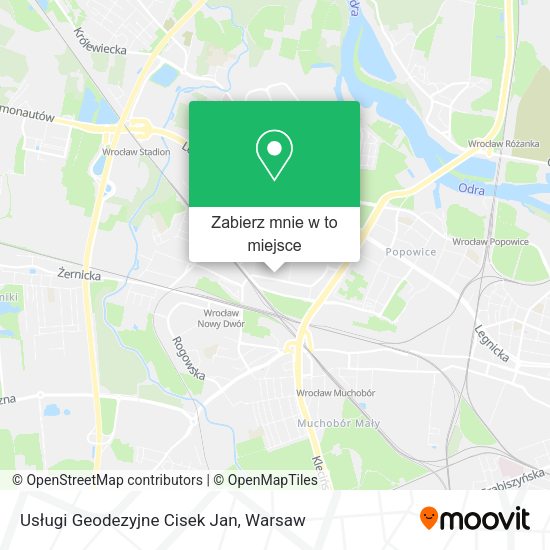 Mapa Usługi Geodezyjne Cisek Jan