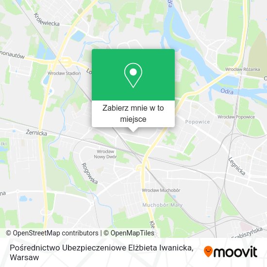 Mapa Pośrednictwo Ubezpieczeniowe Elżbieta Iwanicka