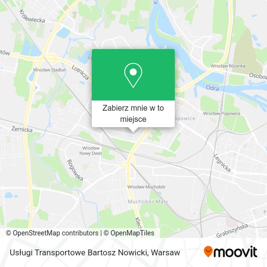 Mapa Usługi Transportowe Bartosz Nowicki