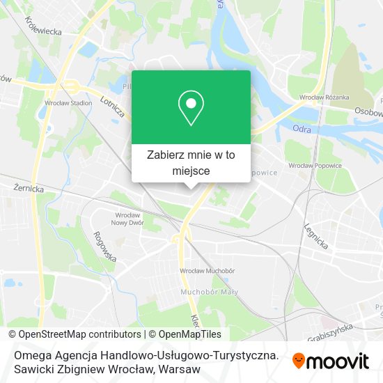 Mapa Omega Agencja Handlowo-Usługowo-Turystyczna. Sawicki Zbigniew Wrocław