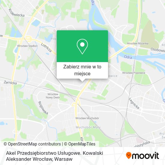 Mapa Akel Przedsiębiorstwo Usługowe. Kowalski Aleksander Wrocław