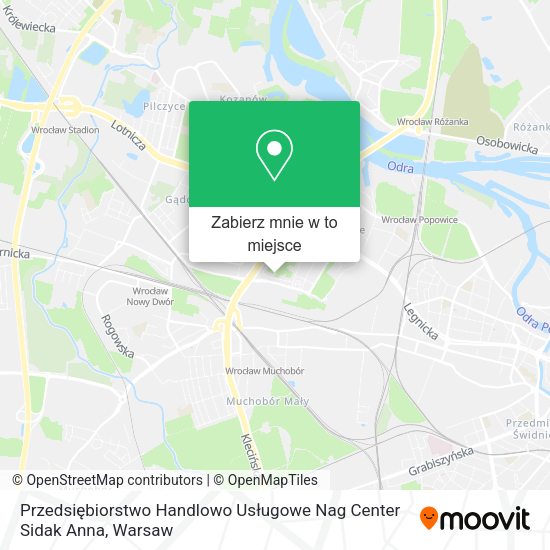 Mapa Przedsiębiorstwo Handlowo Usługowe Nag Center Sidak Anna