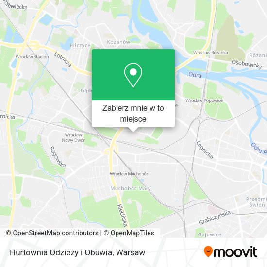 Mapa Hurtownia Odzieży i Obuwia