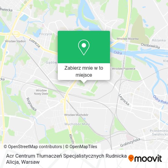 Mapa Acr Centrum Tłumaczeń Specjalistycznych Rudnicka Alicja