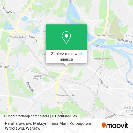 Mapa Parafia pw. św. Maksymiliana Marii Kolbego we Wrocławiu