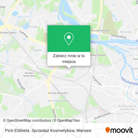 Mapa Pich Elżbieta. Sprzedaż Kosmetyków