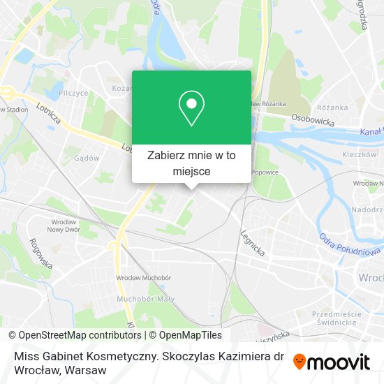 Mapa Miss Gabinet Kosmetyczny. Skoczylas Kazimiera dr Wrocław