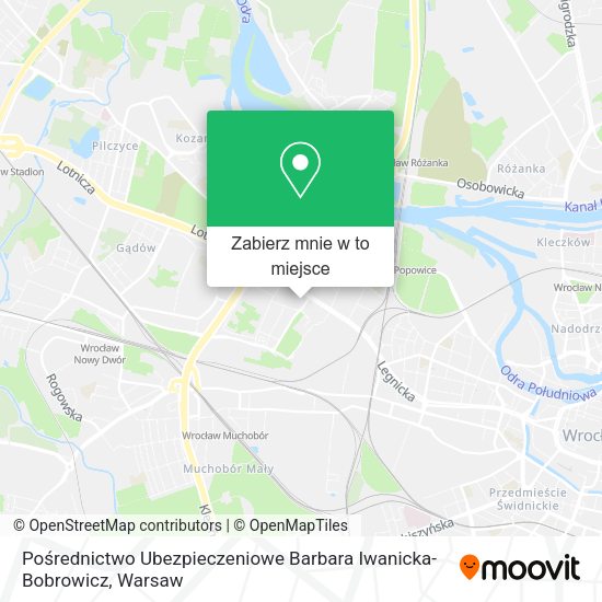 Mapa Pośrednictwo Ubezpieczeniowe Barbara Iwanicka-Bobrowicz