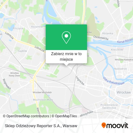 Mapa Sklep Odzieżowy Reporter S.A.