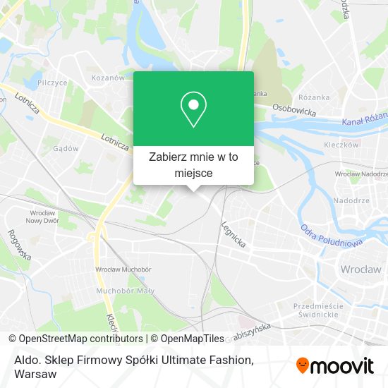 Mapa Aldo. Sklep Firmowy Spółki Ultimate Fashion