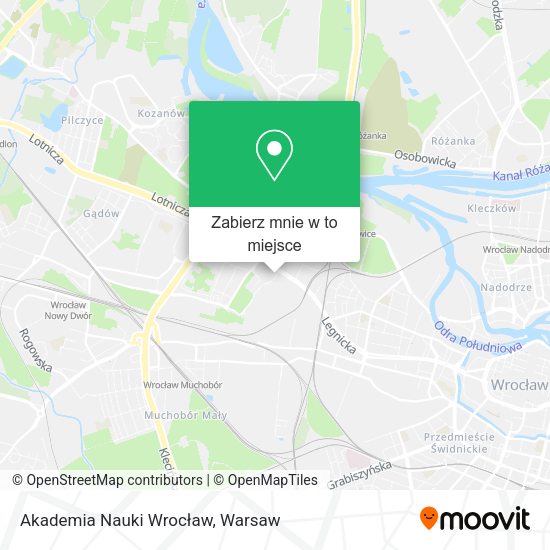 Mapa Akademia Nauki Wrocław