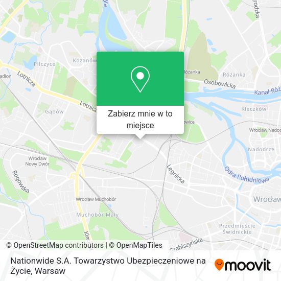 Mapa Nationwide S.A. Towarzystwo Ubezpieczeniowe na Życie