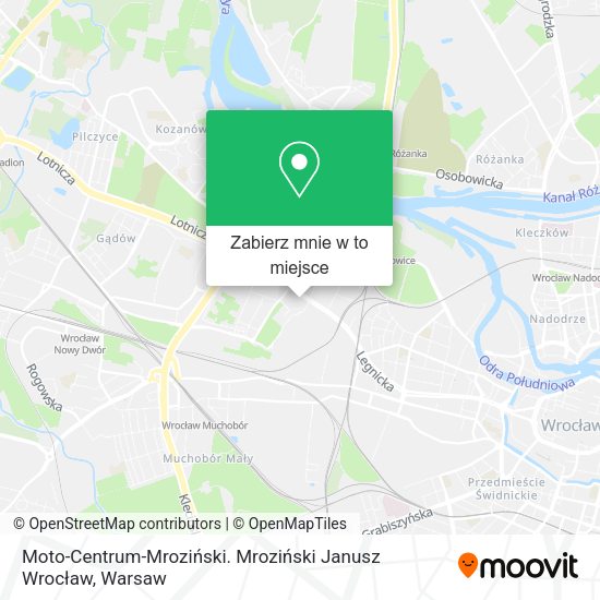 Mapa Moto-Centrum-Mroziński. Mroziński Janusz Wrocław