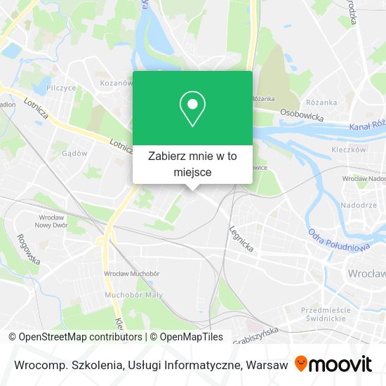 Mapa Wrocomp. Szkolenia, Usługi Informatyczne