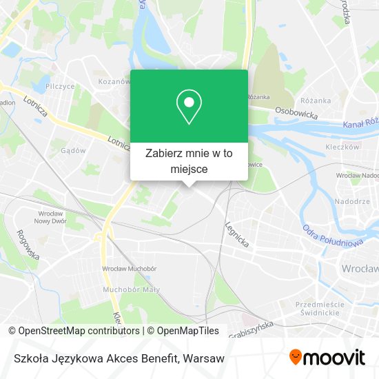 Mapa Szkoła Językowa Akces Benefit