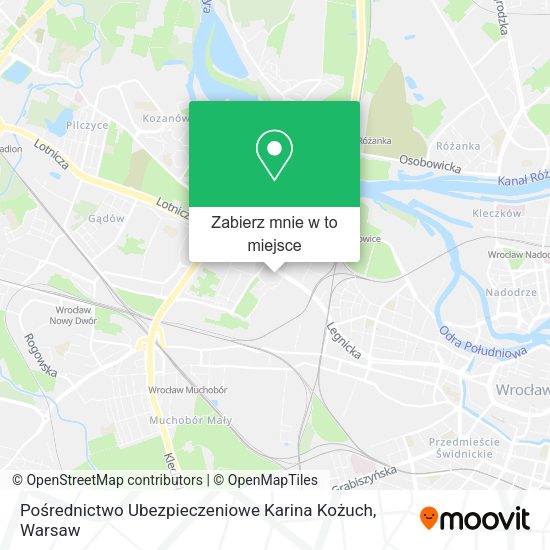 Mapa Pośrednictwo Ubezpieczeniowe Karina Kożuch