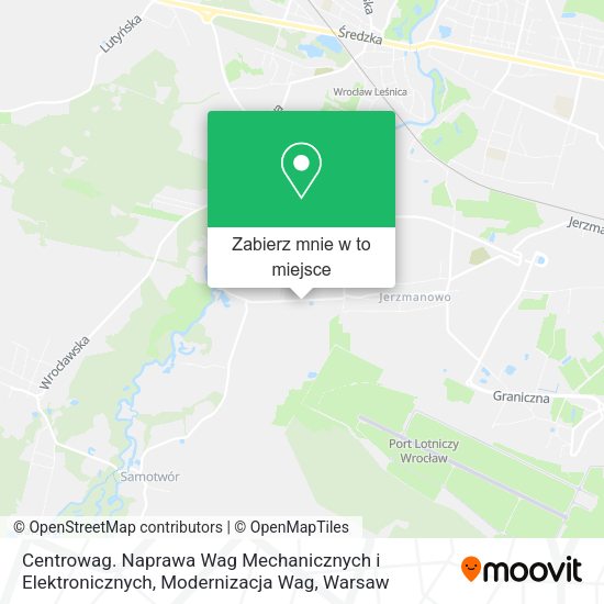 Mapa Centrowag. Naprawa Wag Mechanicznych i Elektronicznych, Modernizacja Wag