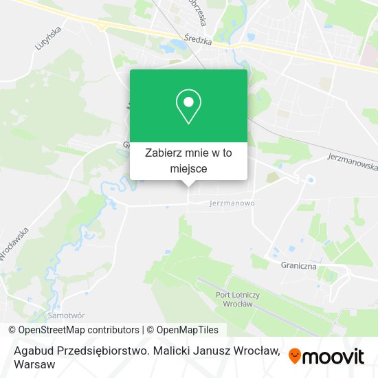 Mapa Agabud Przedsiębiorstwo. Malicki Janusz Wrocław