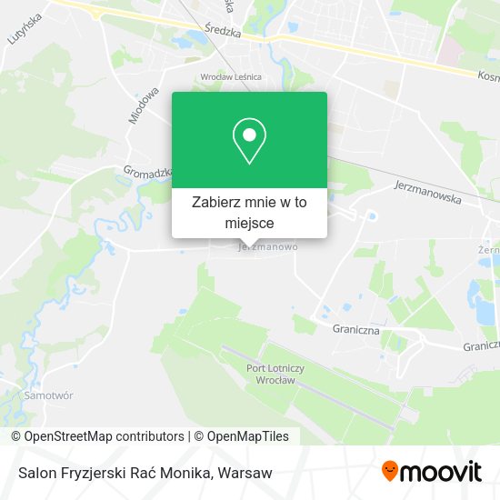 Mapa Salon Fryzjerski Rać Monika