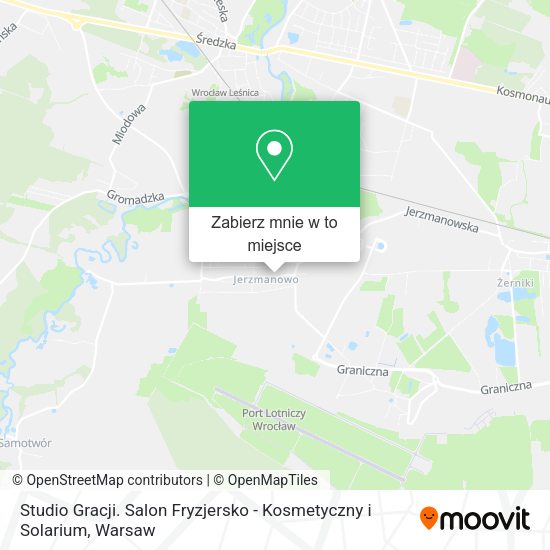 Mapa Studio Gracji. Salon Fryzjersko - Kosmetyczny i Solarium