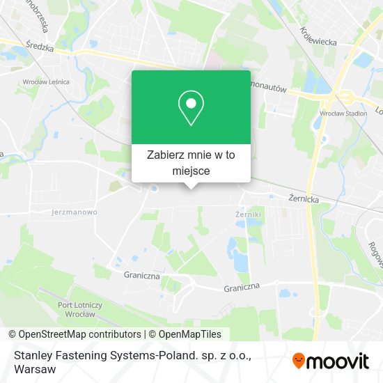 Mapa Stanley Fastening Systems-Poland. sp. z o.o.