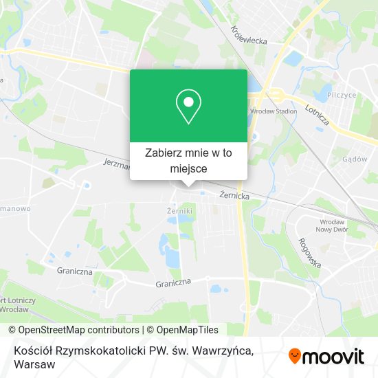 Mapa Kościół Rzymskokatolicki PW. św. Wawrzyńca