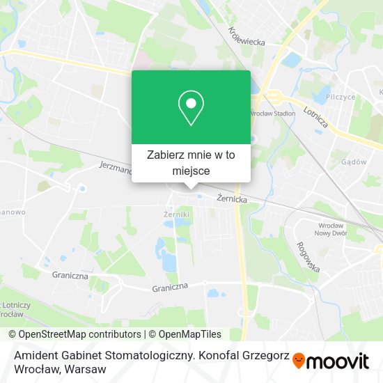 Mapa Amident Gabinet Stomatologiczny. Konofal Grzegorz Wrocław