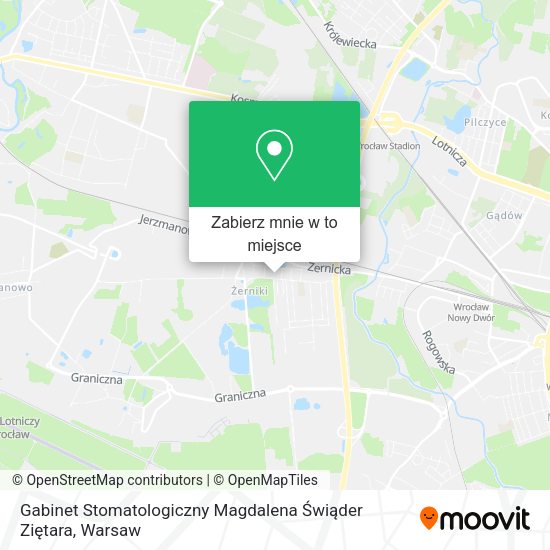 Mapa Gabinet Stomatologiczny Magdalena Świąder Ziętara