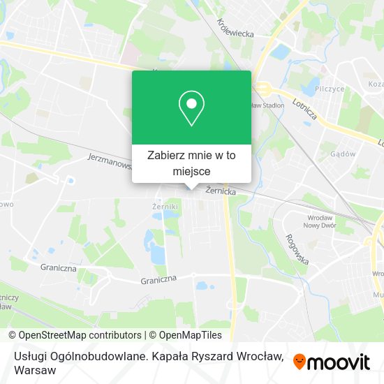 Mapa Usługi Ogólnobudowlane. Kapała Ryszard Wrocław