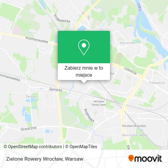 Mapa Zielone Rowery Wrocław