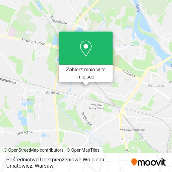 Mapa Pośrednictwo Ubezpieczeniowe Wojciech Uniatowicz