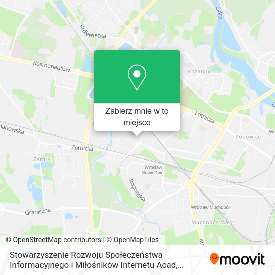 Mapa Stowarzyszenie Rozwoju Społeczeństwa Informacyjnego i Miłośników Internetu Acad