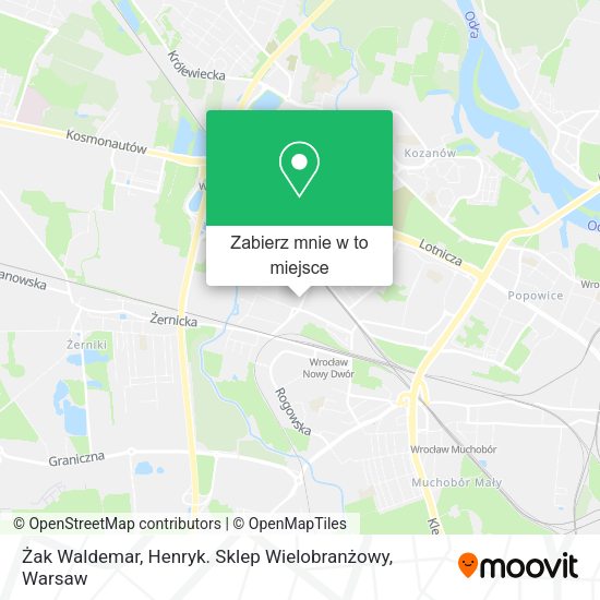 Mapa Żak Waldemar, Henryk. Sklep Wielobranżowy