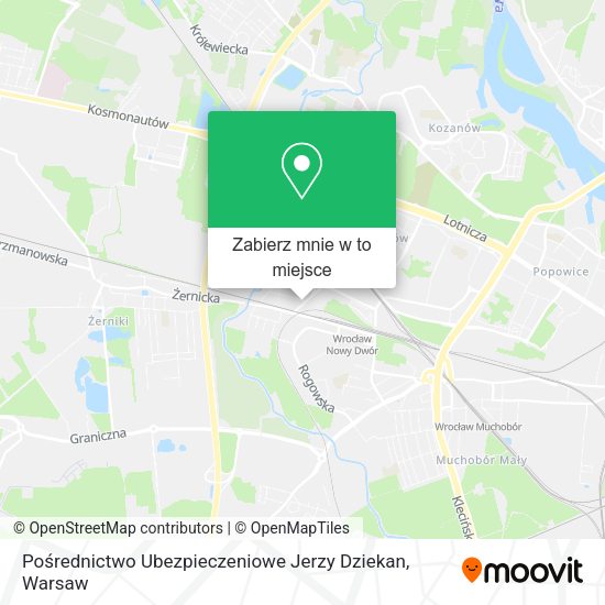 Mapa Pośrednictwo Ubezpieczeniowe Jerzy Dziekan